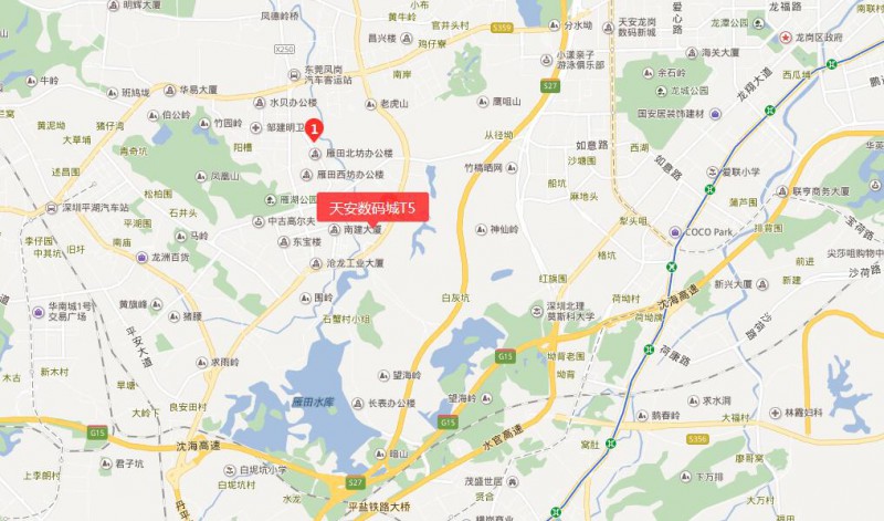 天安数码城T5交通图